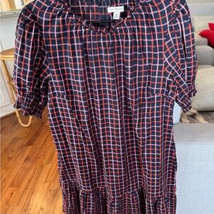 Red and Black Checkered Dress